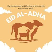 Eid Al Adha Mubarak Festival Background vector