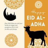 Eid Al Adha Mubarak Festival Background vector