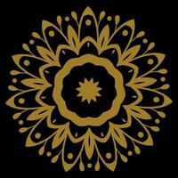 New design colorful luxury mandala on black background vector