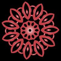 New design gradient color mandala on black background vector
