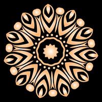 New design gradient color mandala on black background vector