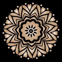 New design gradient color mandala on black background vector