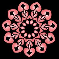 New design gradient color mandala on black background vector