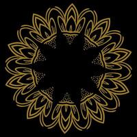 New design colorful luxury mandala on black background vector