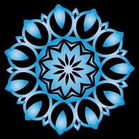 New design gradient color mandala on black background vector