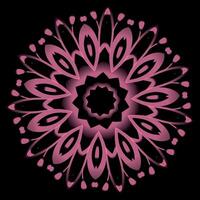 New design gradient color mandala on black background vector