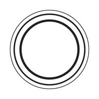black line circle for frame vector