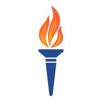 Torch icon on white background. vector