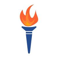Torch icon on white background. vector