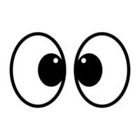 Eyes look icon on white background. vector