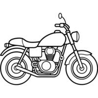 motorcycle outline coloring book page line art illustration digital drawing vector