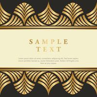 Retro Vintage gold floral Javanese Ornamental pattern elements and embellishments for frame invitation greeting card design vector