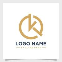 logotype Simple Elegant K OK or KO abstract logo initial monogram template vector