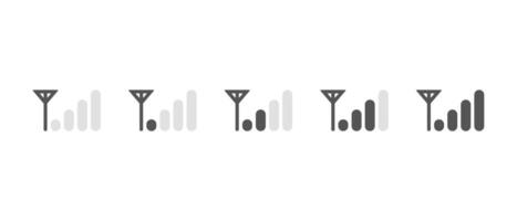 Mobile phone signal level icon. Gsm network concept vector