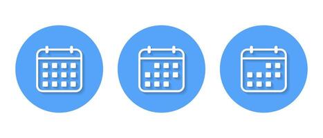 Calendar icon with shadow. Date, event concept vector