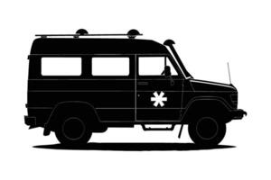 Emergency vehicle silhouette vector
