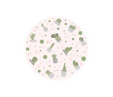 compositon of doodle cactus design set. vector