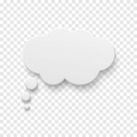 white blank paper speech bubble on background. vector