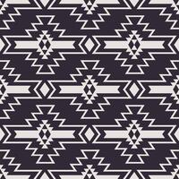 Aztec southwest black and white pattern. Monochrome aztec geometric shape seamless pattern southwestern style. Ethnic geometric pattern use for textile, home decoration elements, upholstery. vector