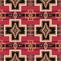 Colorful Native American geometric pattern. Colorful aztec southwestern geometric shape seamless pattern. Ethnic geometric pattern use for textile, home decoration elements, upholstery, etc. vector