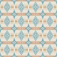 Colorful Native American geometric pattern. Colorful aztec southwestern geometric shape seamless pattern. Ethnic geometric pattern use for textile, home decoration elements, upholstery, etc. vector