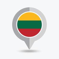 Lithuania Location Pin Icon Illustration vector