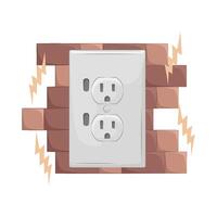 Illustration of socket vector