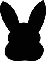 Rabbit head ear silhouette for graphic design and illustration vector