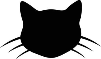 Cat head silhouette for graphic design and illustration vector