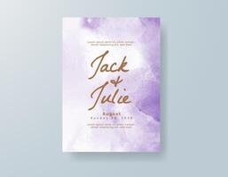 Wedding invitation with abstract watercolor background vector