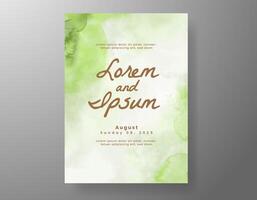 Wedding invitation with abstract watercolor background vector