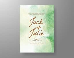 Wedding invitation with abstract watercolor background vector