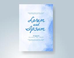 Wedding invitation with abstract watercolor background vector