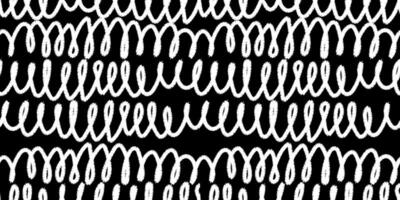 Brush strokes seamless pattern. Modern horizontal wave stripes print on black. Hand drawn print for textile, fabric, wallpaper, wrapping, scrapbook and packaging vector