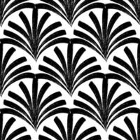 Seamless pattern with textured lines and curls. Grunge damask ornament. Vintage background with brush strokes. Great for textile, fabric, wallpaper, wrapping, scrapbook and packaging vector