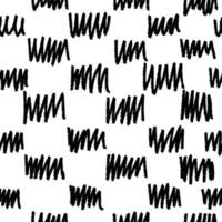 Hand drawn ink seamless pattern. Trendy monochrome doodles and brush marks. Simple abstract background. Great for textile, fabric, wallpaper, wrapping, scrapbook and packaging vector