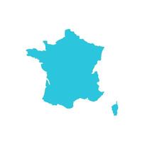 France map icon. Isolated on white background. From blue icon set. vector