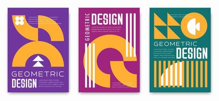 Business poster templates, abstract modern pattern vector