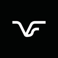 Modern Letter VF Minimalist simple logo, logotype element for template vector