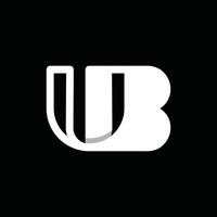 Monogram UB Unique Simple logo design template, suitable for your company vector