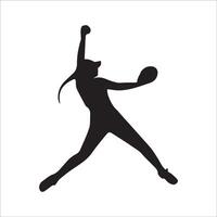 Set of Baseball player silhouette , Softball silhouette collection size eps 10 vector