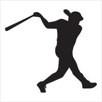 Set of Baseball player silhouette , Softball silhouette collection size eps 10 vector