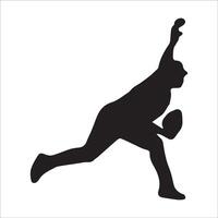 Set of Baseball player silhouette , Softball silhouette collection size eps 10 vector