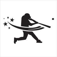 Set of Baseball player silhouette , Softball silhouette collection size eps 10 vector