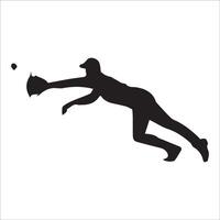 Set of Baseball player silhouette , Softball silhouette collection size eps 10 vector