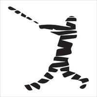 Set of Baseball player silhouette , Softball silhouette collection size eps 10 vector