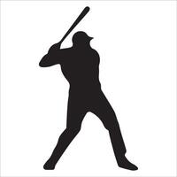 Set of Baseball player silhouette , Softball silhouette collection size eps 10 vector