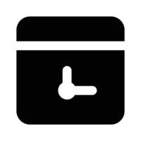 Calendar with clock, concept icon of timetable in modern style vector