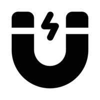 Physics magnet icon in flat style, scalable of attraction vector