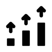 Get this amazing icon of growth chart in trendy style vector